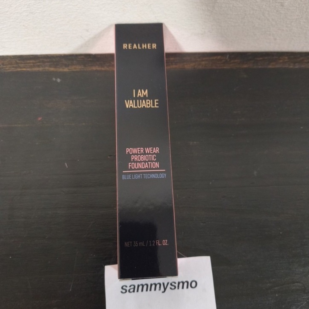 realher Power Wear Probiotic Foundation I AM VALUABLE warm tan 1.2oz NEW